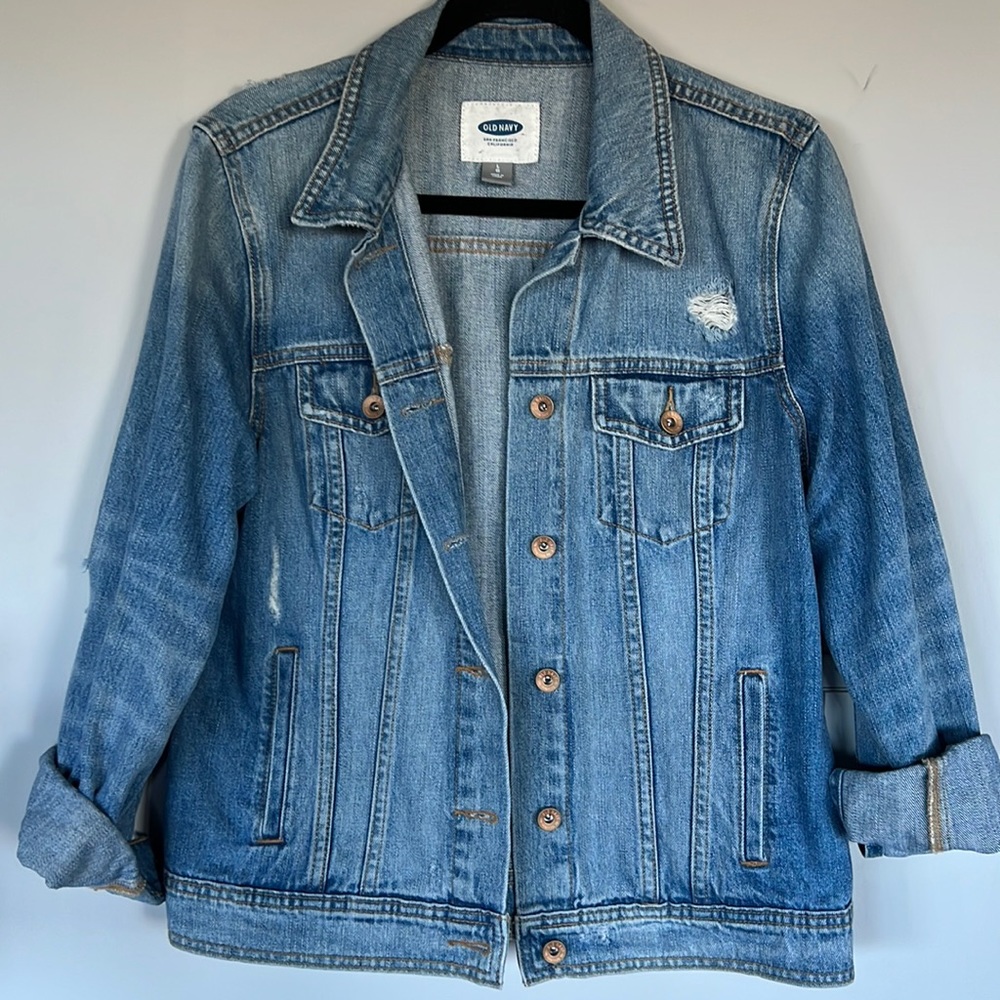 Boyfriend style Jean Jacket Sz L Old Navy